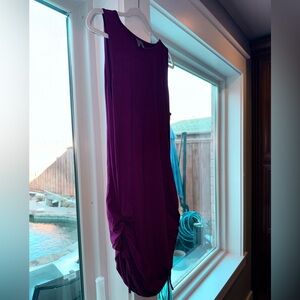 CVG M/L Adjustable Ruched Maroon Dress